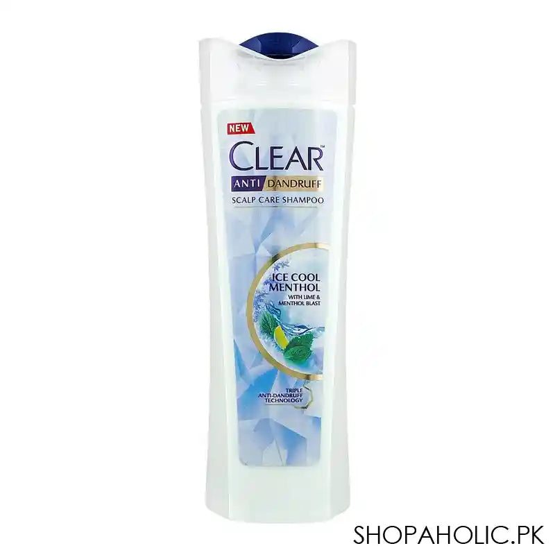 Clear Anti-Dandruff Ice Cool Menthol Shampoo, Thai, 330ml - Main Image