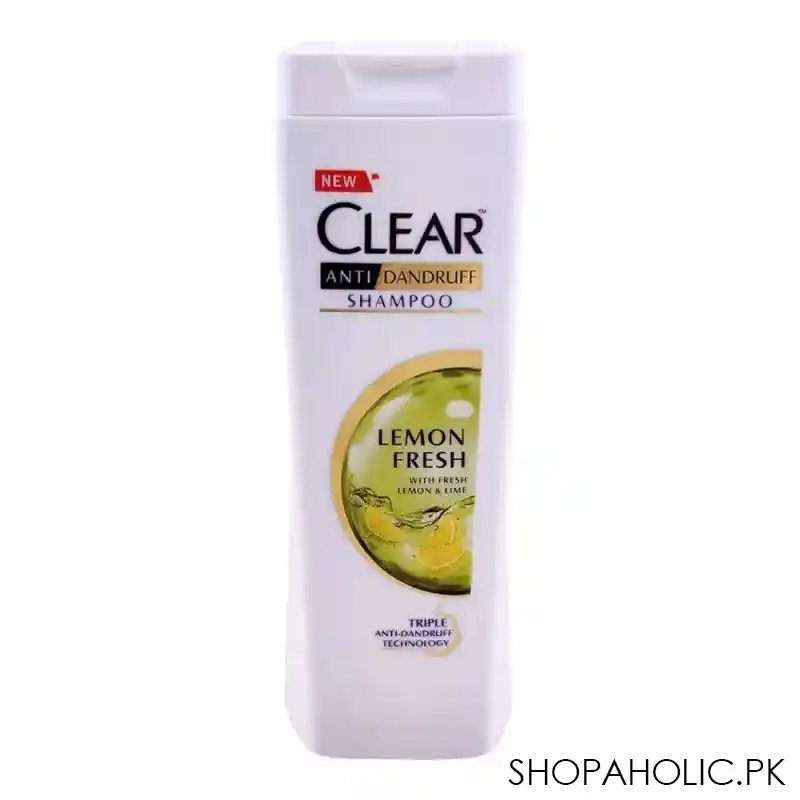 clear lemon fresh triple anti dandruff shampoo, 185ml image2