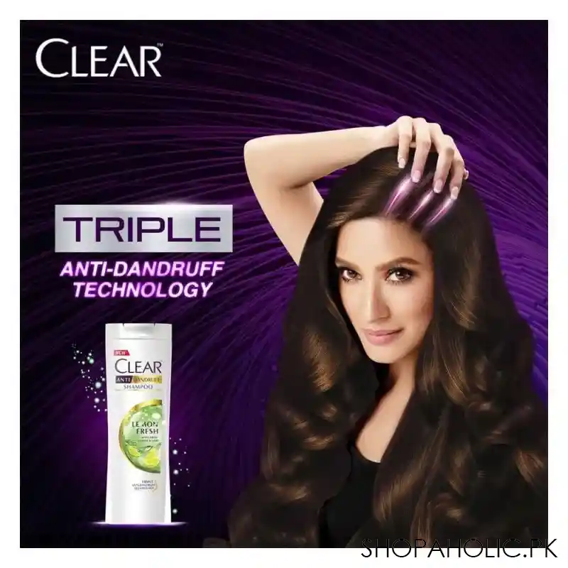 clear lemon fresh triple anti dandruff shampoo, 185ml image5