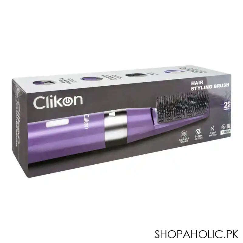 Clikon Hair Styling Brush, Cool Shot Function, 2 Speed & 3 Heat Settings, 1000W, CK-3349 - Main Image