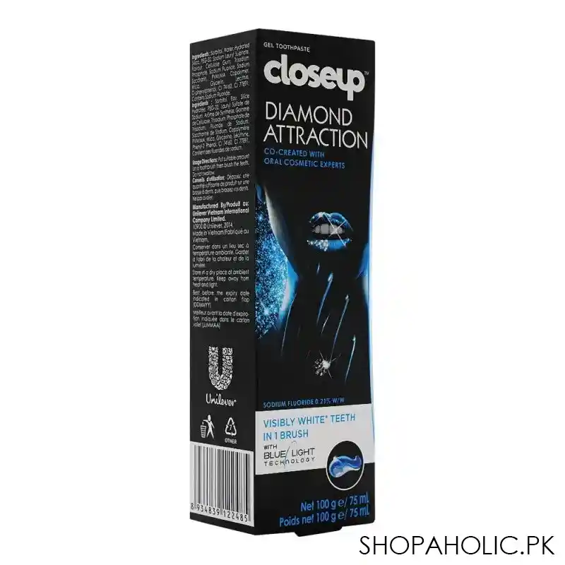 closeup diamond attraction gel toothpaste, imported, 100g image2