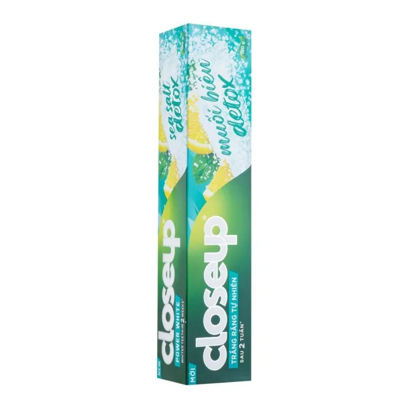 closeup power white sea salt detox toothpaste, 180g main image