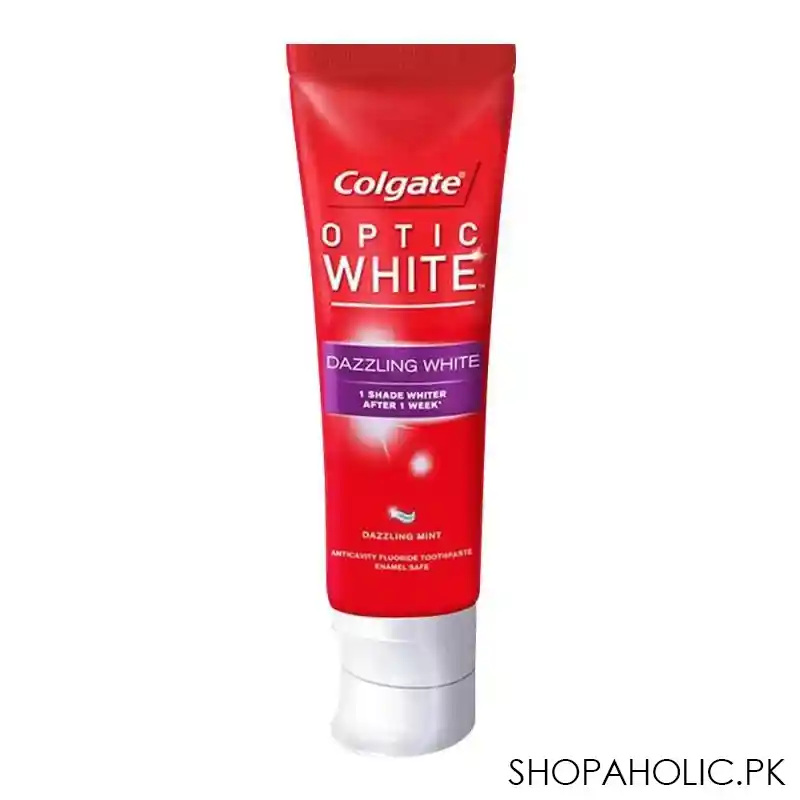 colgate optic white dazzling white mint toothpaste 100g image2