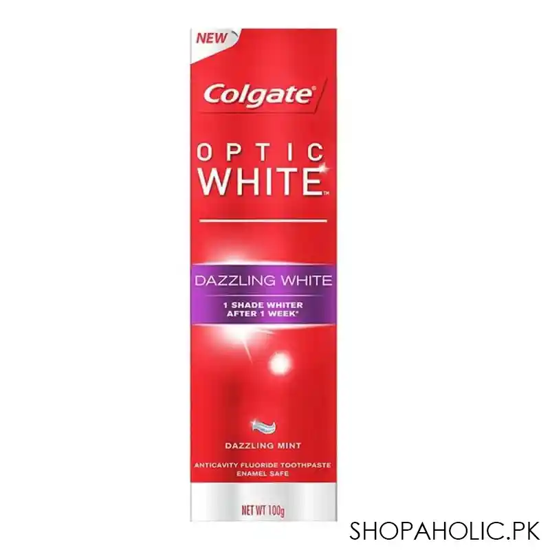 colgate optic white dazzling white mint toothpaste 100g image3