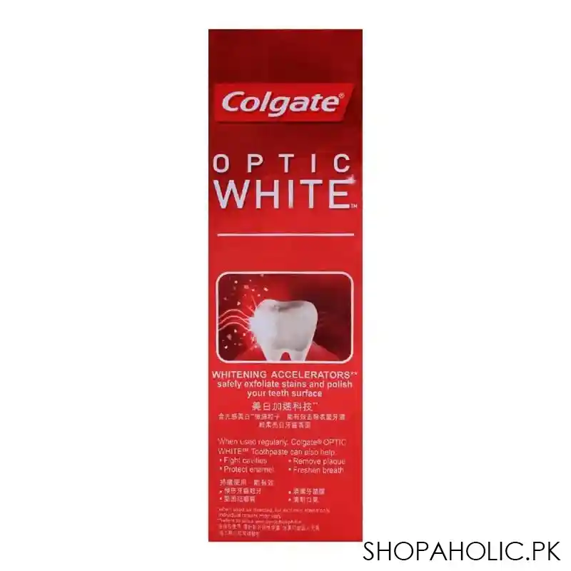 colgate optic white dazzling white mint toothpaste 100g image4