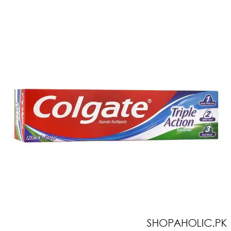 colgate triple action original mint toothpaste, 192.5g image2