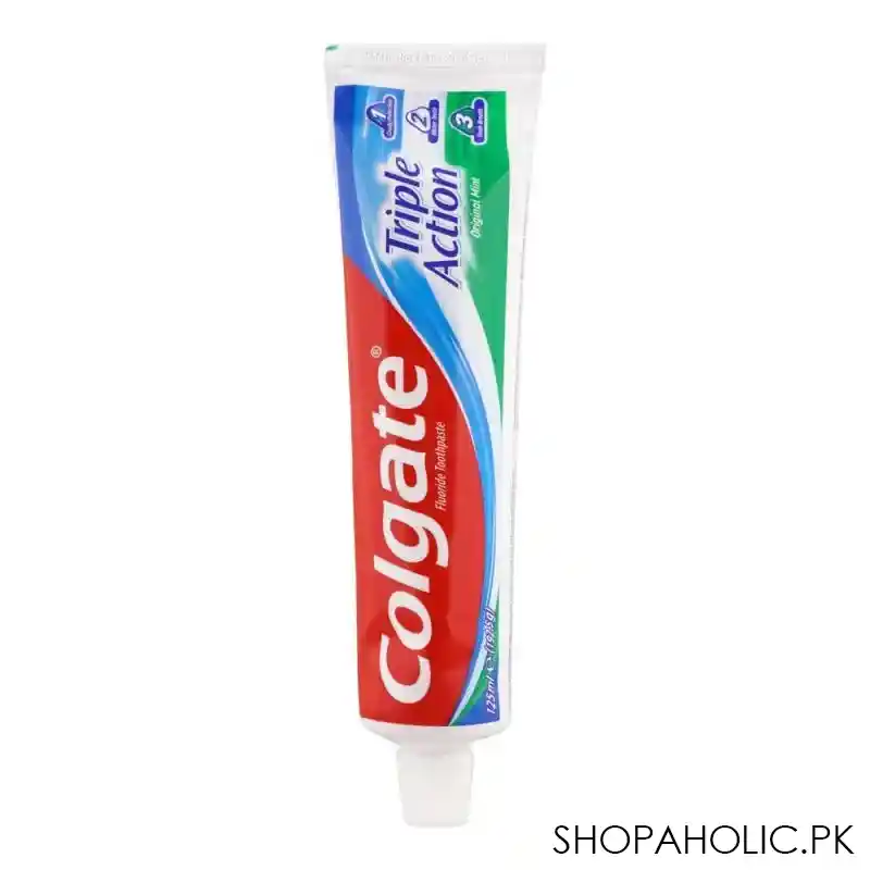 colgate triple action original mint toothpaste, 192.5g main image