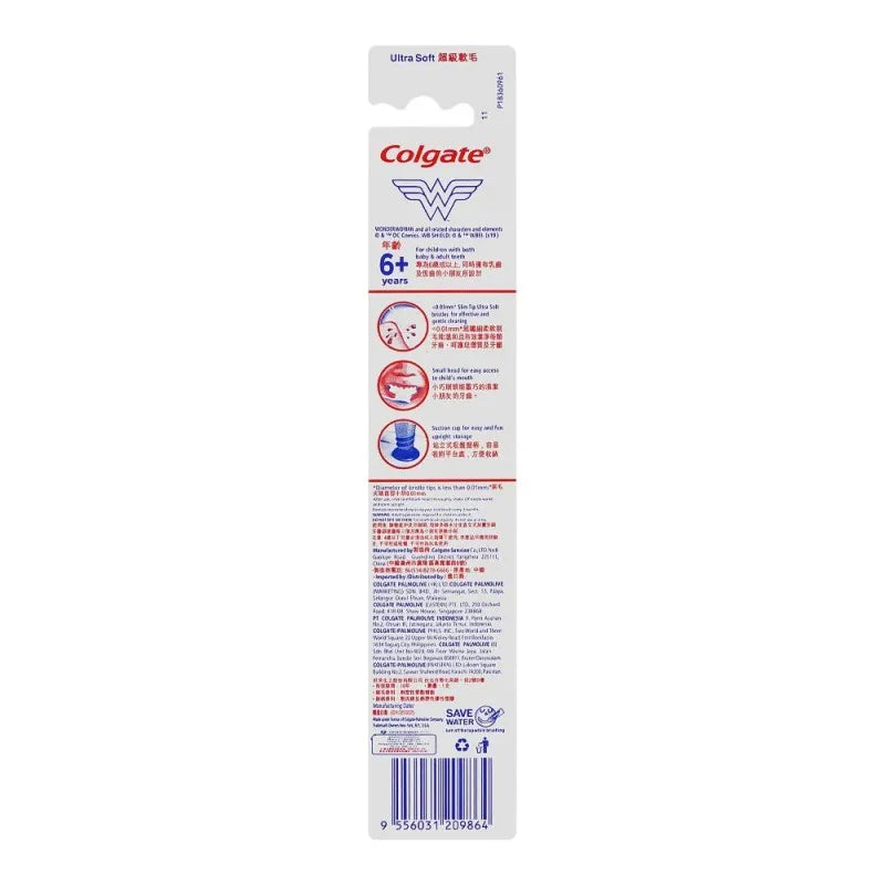 colgate wonder woman 6 years+ toothbrush, ultra soft image2