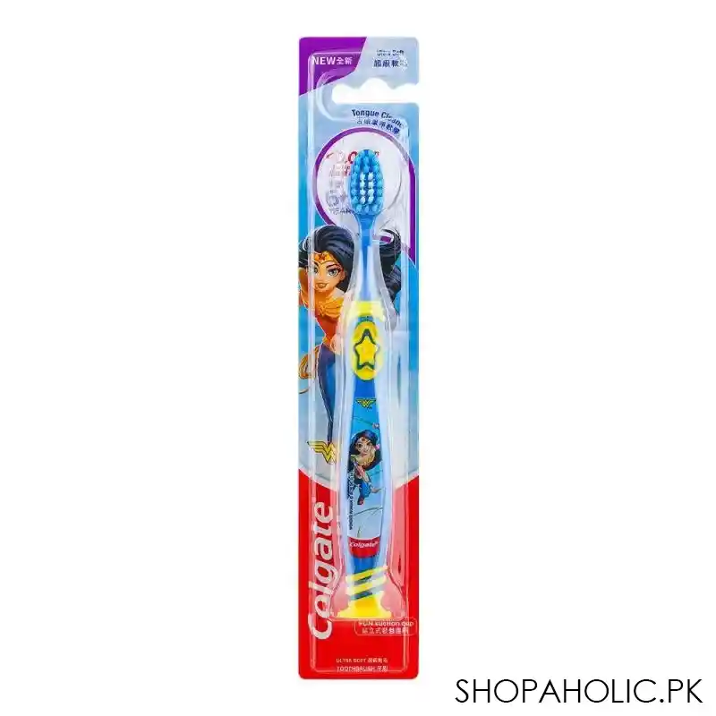 colgate wonder woman 6 years+ toothbrush, ultra soft main image