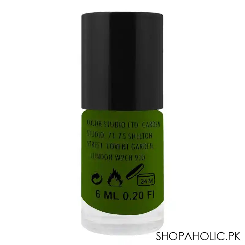 Color Studio Aqua Breathable Nail Polish, Jungle Green, 6ml - Image 2