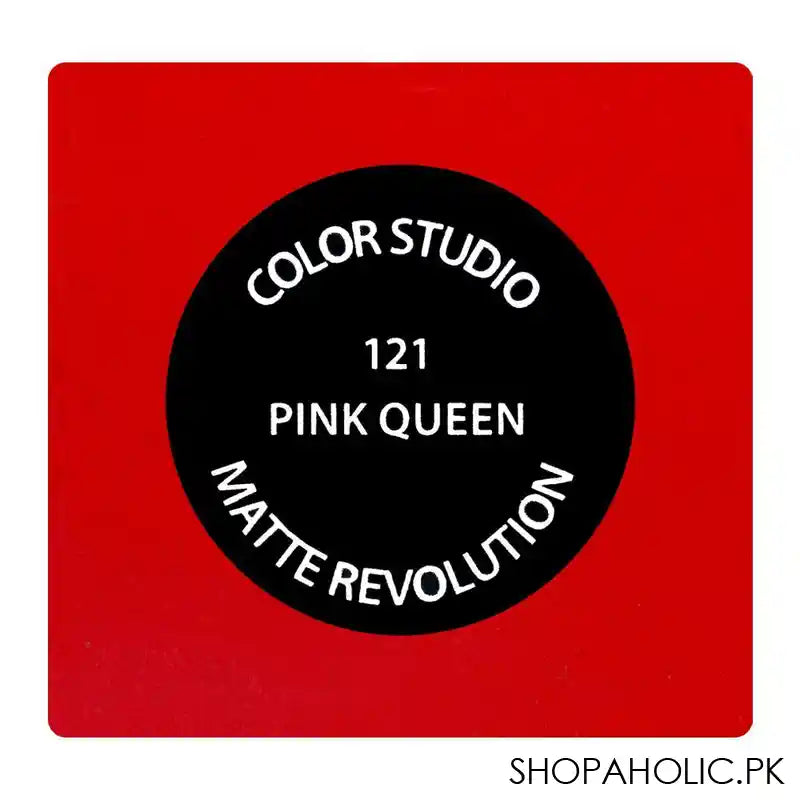 Color Studio Matte Revolution Lipstick, 121 Pink Queen - Image 6