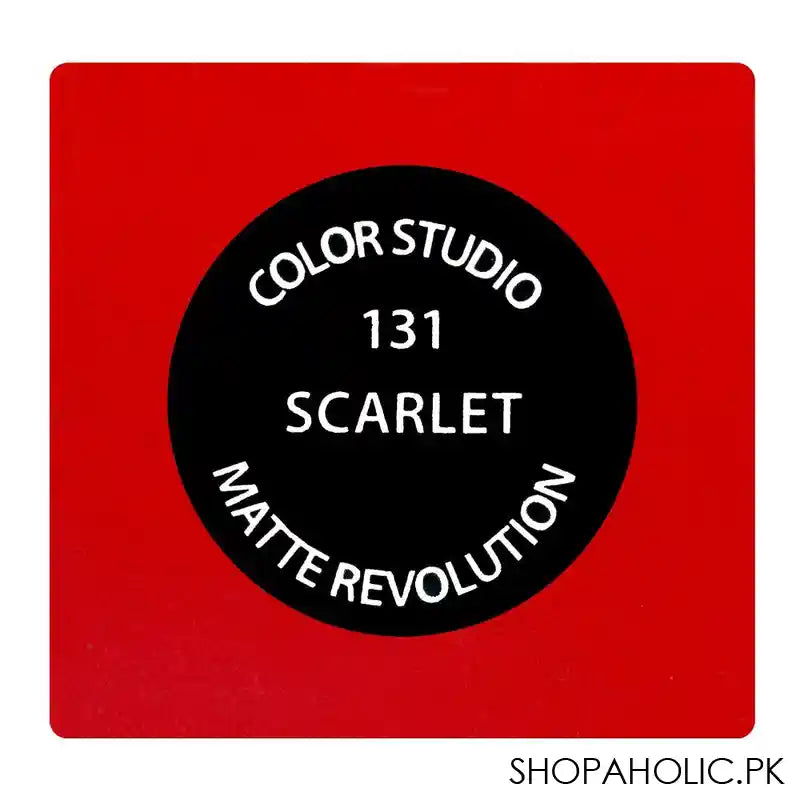 Color Studio Matte Revolution Lipstick, 131 Scarlet - Image 5