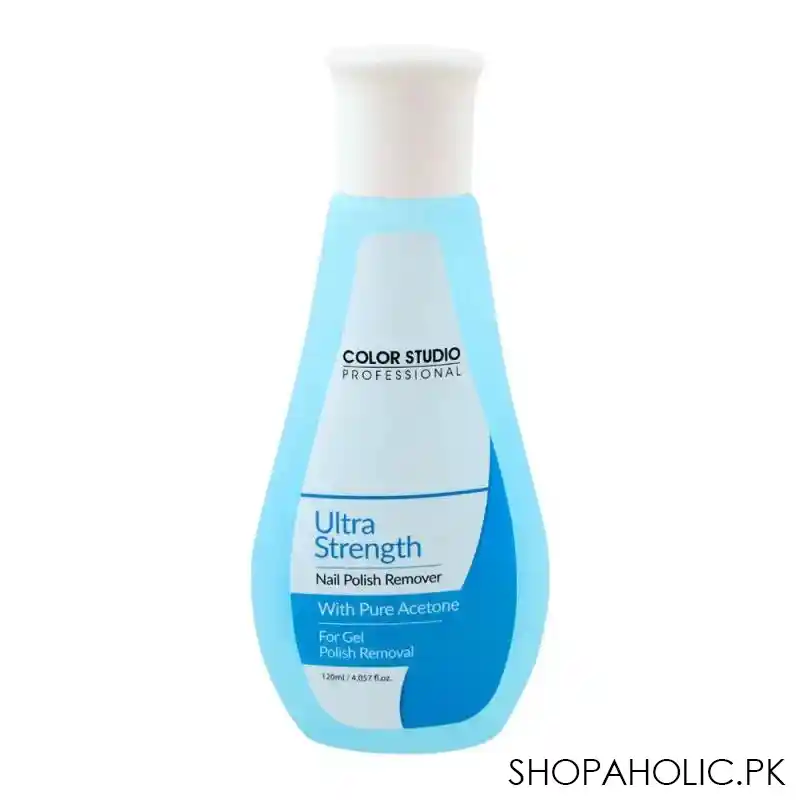 color studio ultra strength nail polish remover, with pure acetone main image