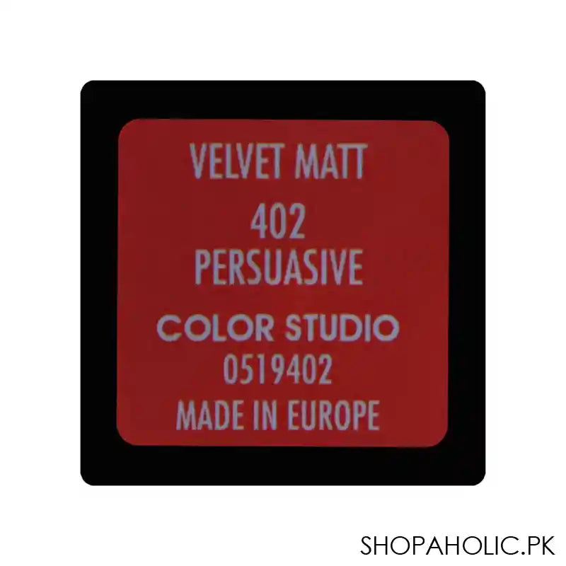 Color Studio Velvet Matt Lipstick, 402 Persuasive - Image 2