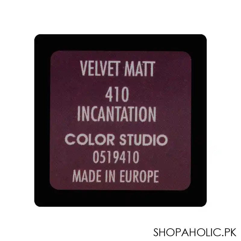 Color Studio Velvet Matt Lipstick, 410 Incantation - Image 4