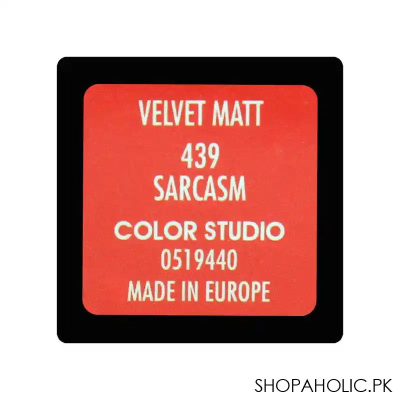 Color Studio Velvet Matt Lipstick, 439 Sarcasm - Image 3