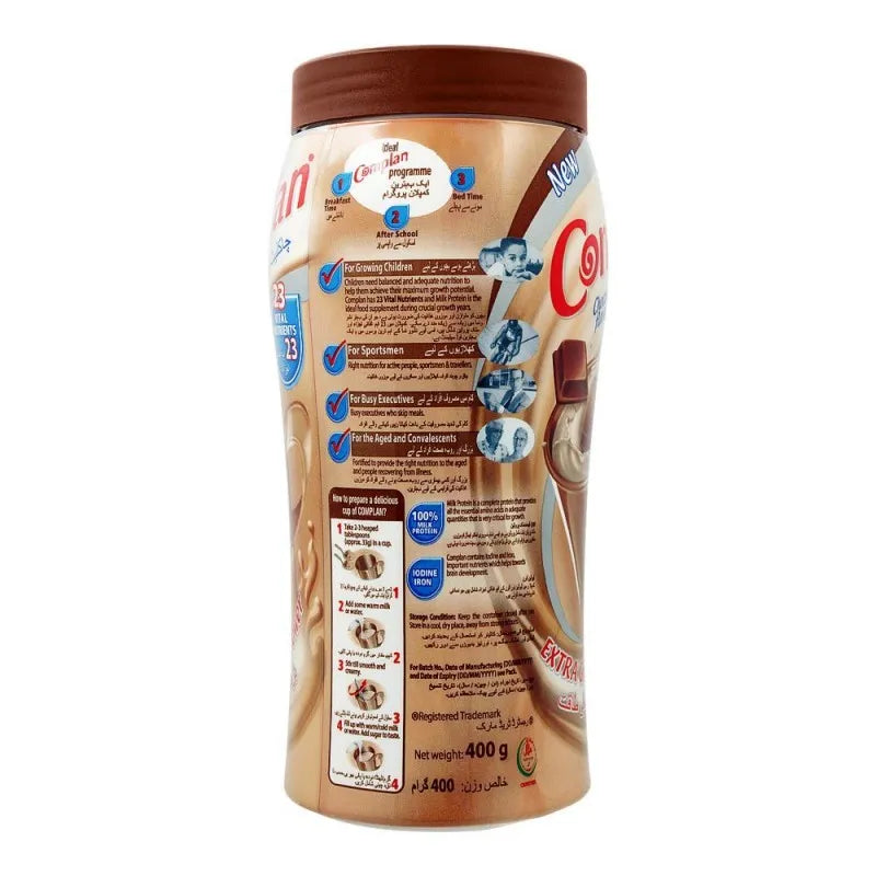 complan chocolate flavour, bottle, 400g image2