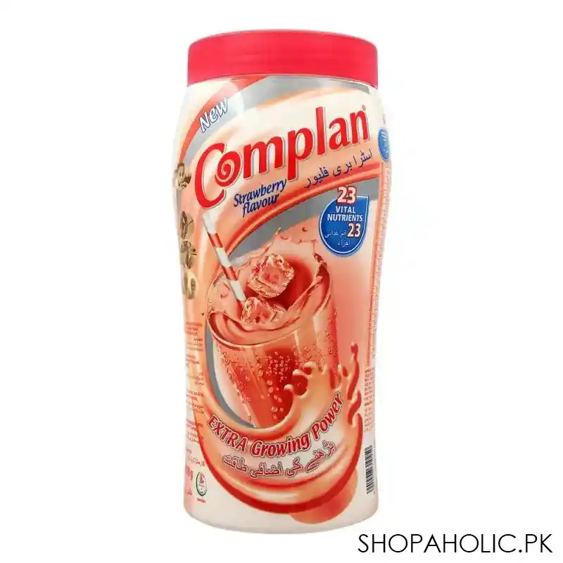 complan strawberry flavour, bottle, 400g main image