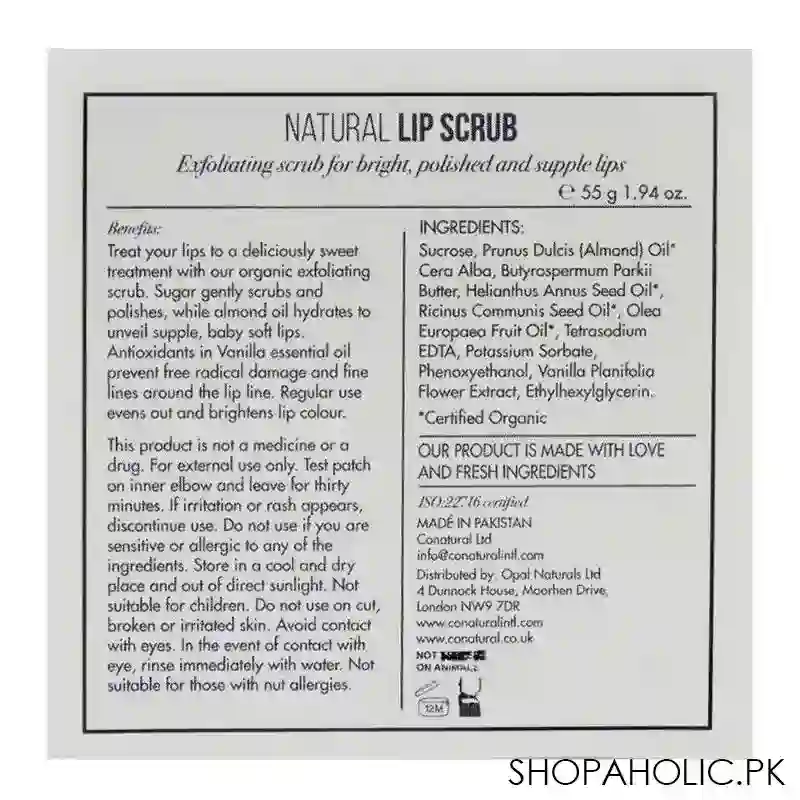 conatural natural lip scrub, 55g image3