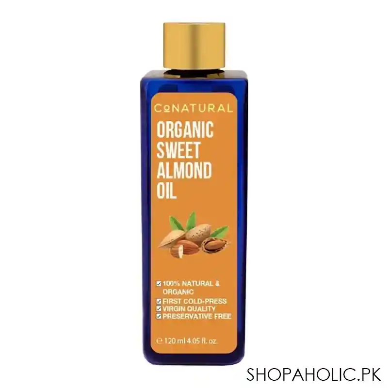 conatural organic sweet almond oil, 120ml main image