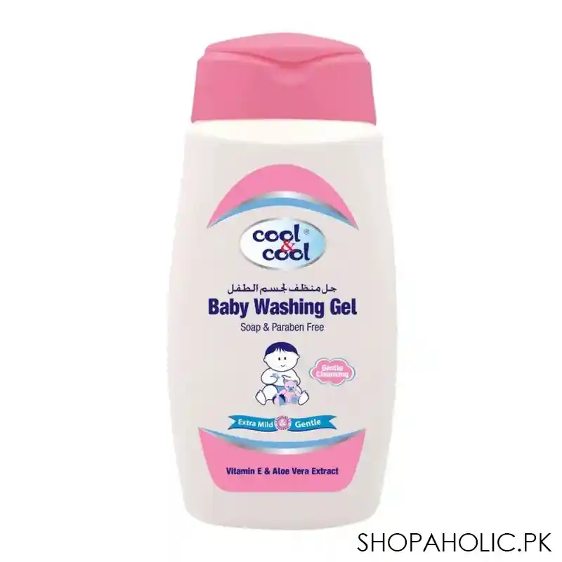 cool & cool baby washing gel, soap & paraben free, vitamin e + aloe vera, 250ml main image