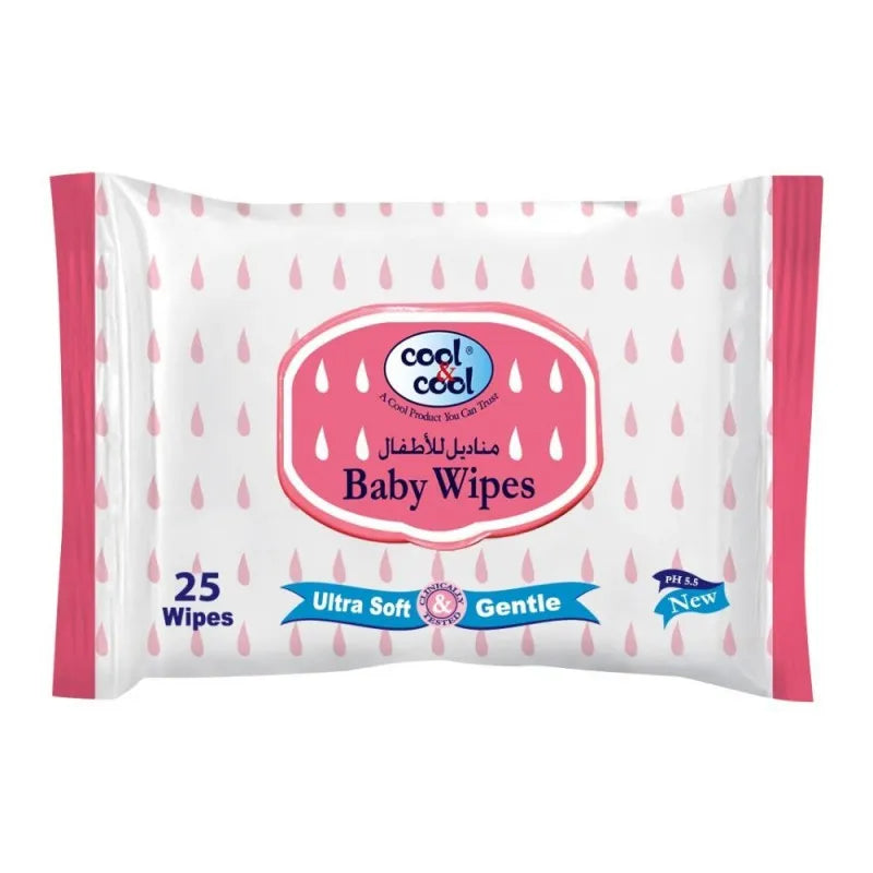 cool & cool baby wipes, 25 pack main image