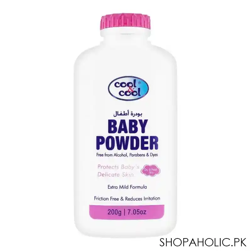 cool & cool extra mild formula baby powder, 200g main image