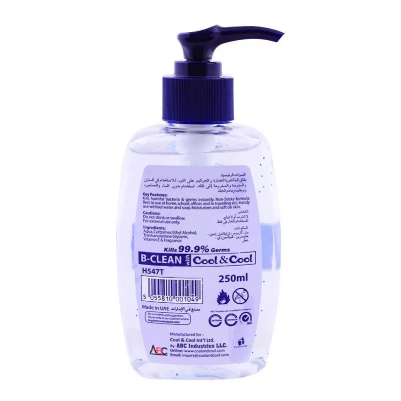 cool & cool travelling hand sanitizer 250ml image2