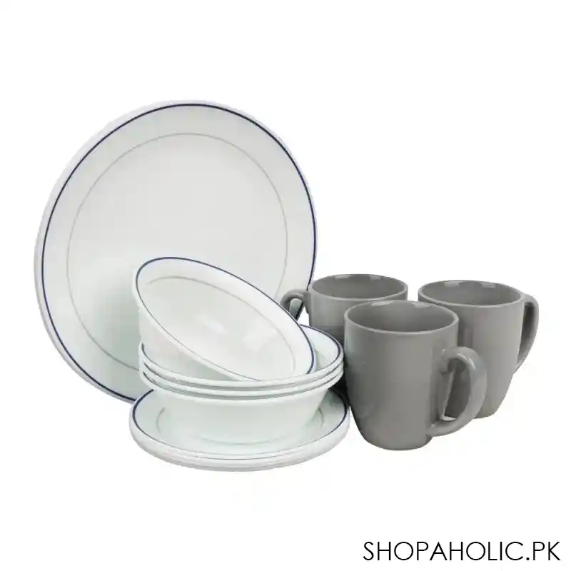 corelle classic dinnerware set, double ring 16 pack, 16s dbr ph main image