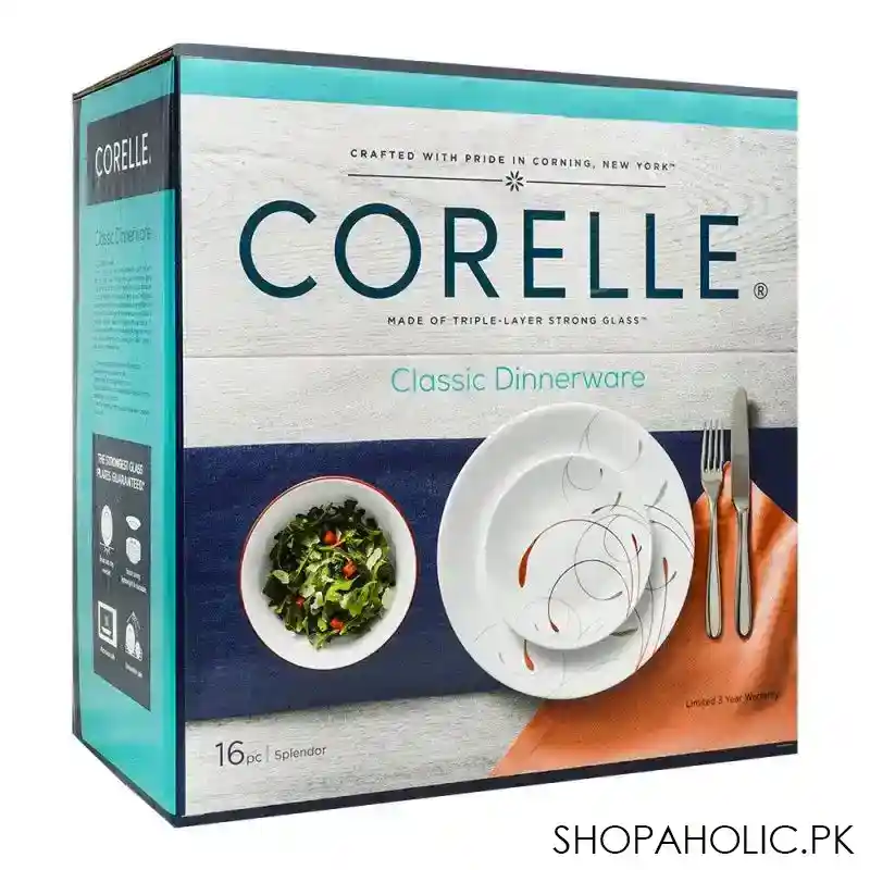 corelle classic dinnerware set, splendor 16 pack, 16s spd ph image2