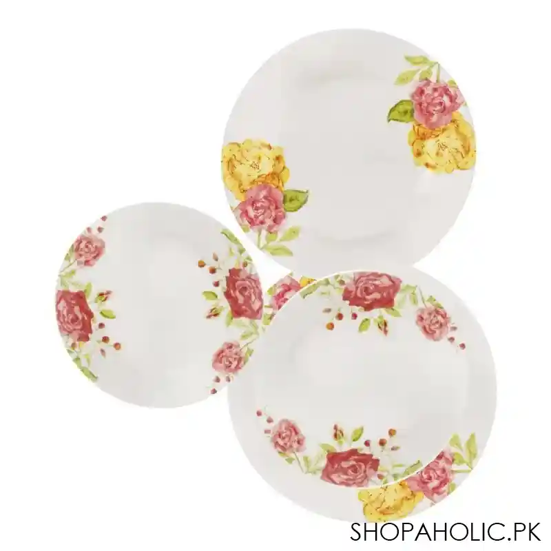 corelle impressions plate set, emma jane, 18 pieces main image