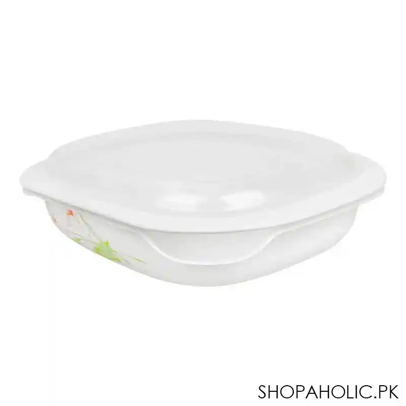 corelle oblong dish lilly ville with plastic cover, 2.83 liter, d 96 lv image2