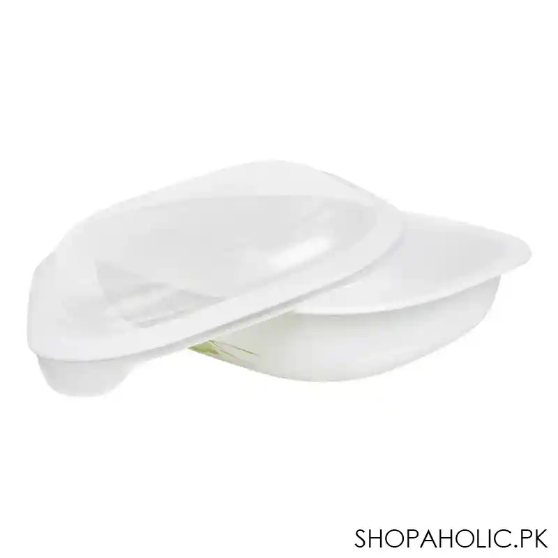 corelle oblong dish lilly ville with plastic cover, 2.83 liter, d 96 lv main image