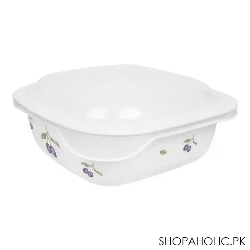 corelle square dish plum set with plastic lid, 1.41 liter, 2 pack, d 48 pu image2