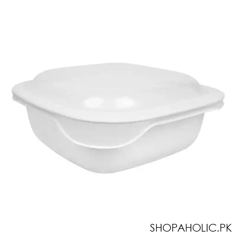 corelle square dish white with plastic lid, 1.41 liter, 2 pack, d 48 n image2