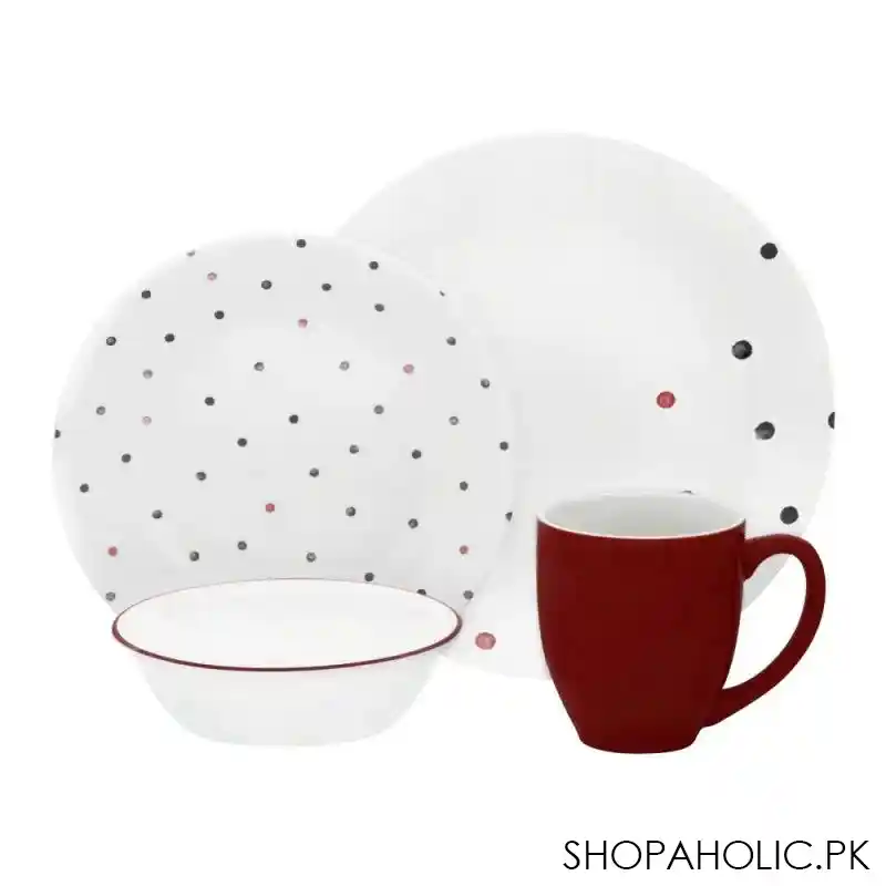 corelle vive breakfast set, polka dottie, 16 pieces main image