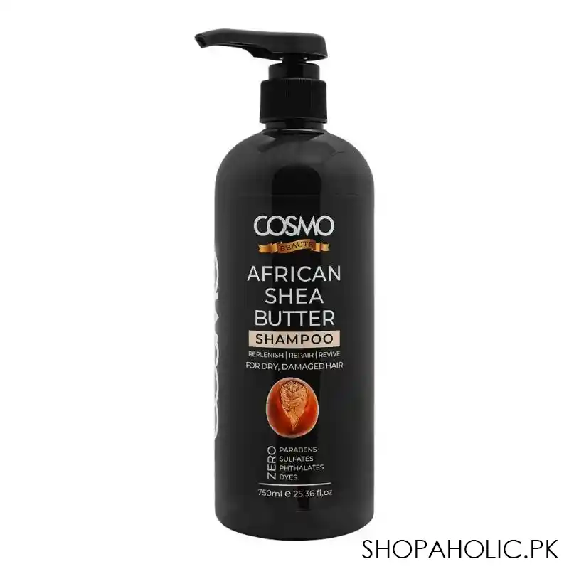 cosmo beaute african shea butter shampoo, for dry/damaged hair, 750ml main image