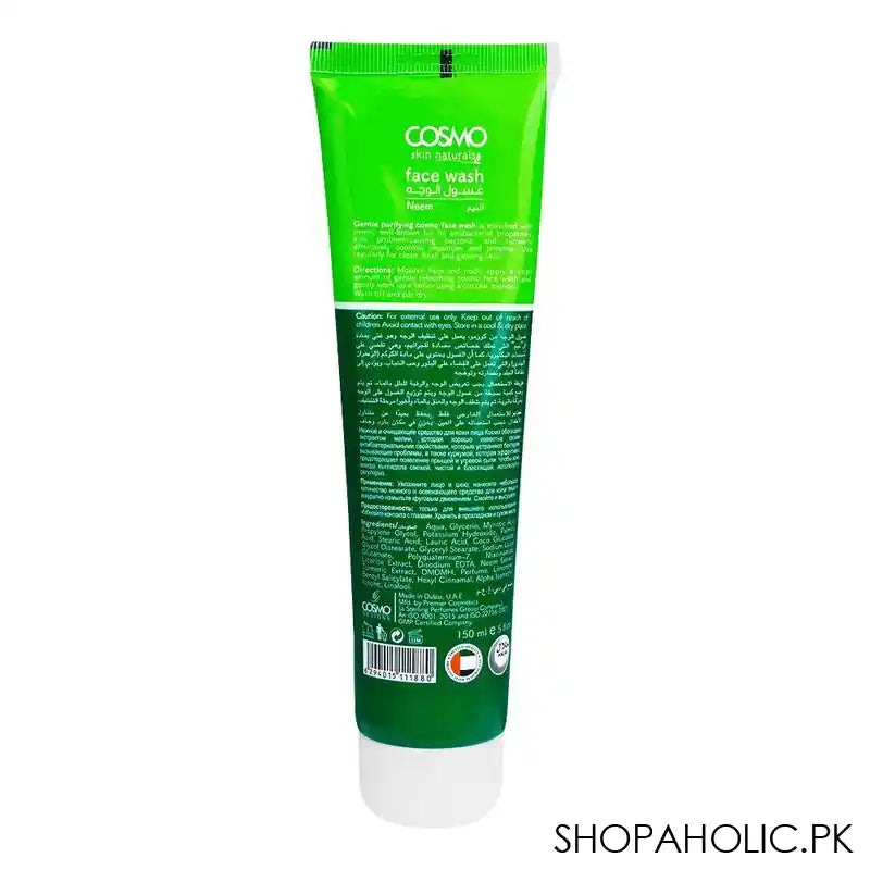 Cosmo Beauty Treat Purifying Neem Face Wash, 150ml - Image 2