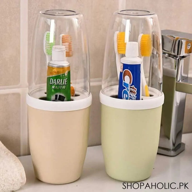 countertop toothpaste holder with cup image3