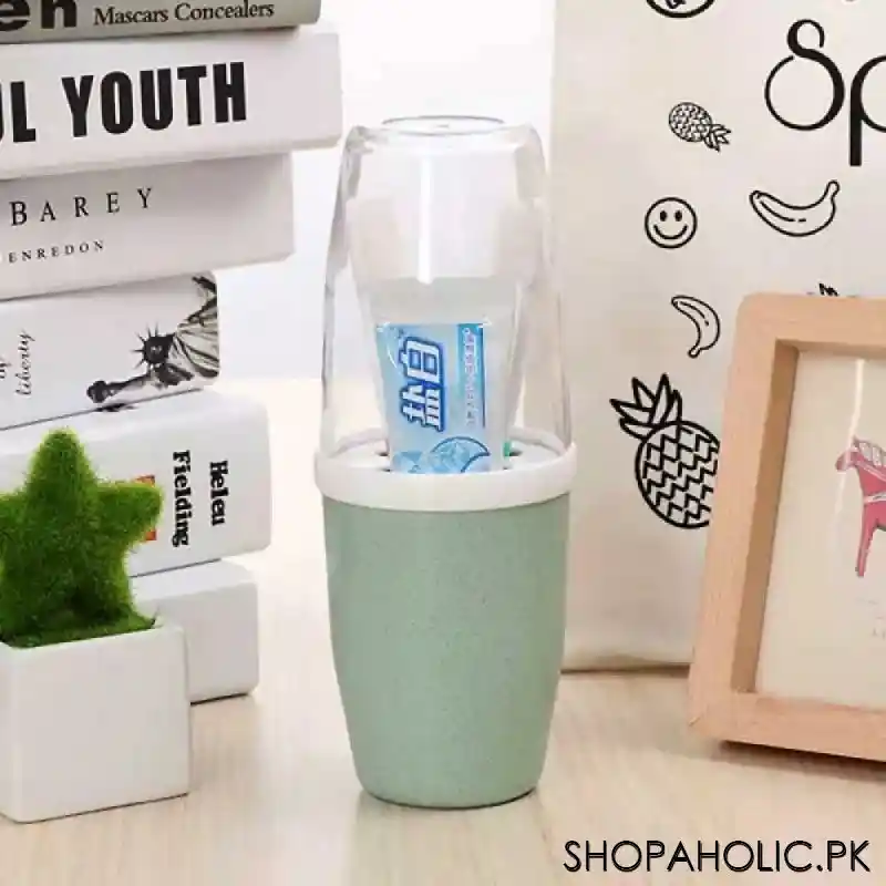 countertop toothpaste holder with cup main image