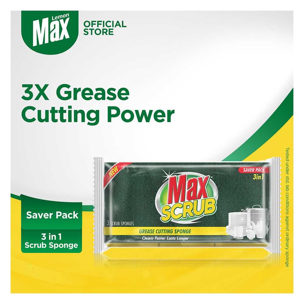 Max Scrub With Sponge Multi 3-In-1, Saver Pack, 3-Pack - Main Image