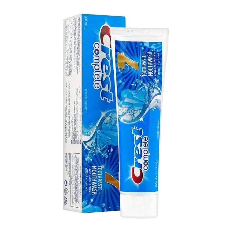 crest complete 7 fresh mint toothpaste+mouthwash, 100ml main image