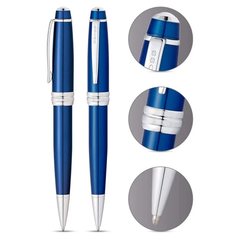 cross bailey blue lacquer ballpoint pen, with black medium tip, at0452 12 image2