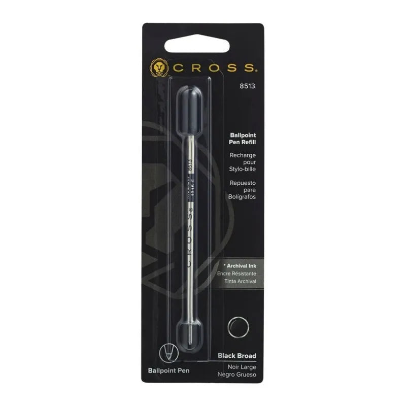 cross ball point refill for standard ballpoint pens, black medium, 8513 main image