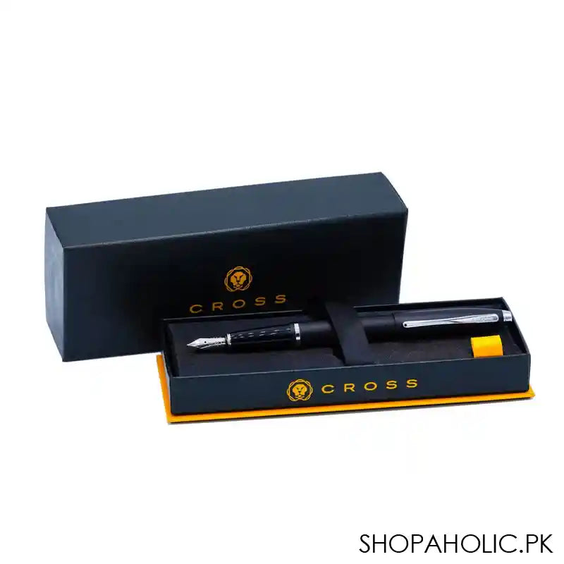 Cross Calais Matte Black Fountain Pen With Medium Nib, AT0116-14 - Image 3