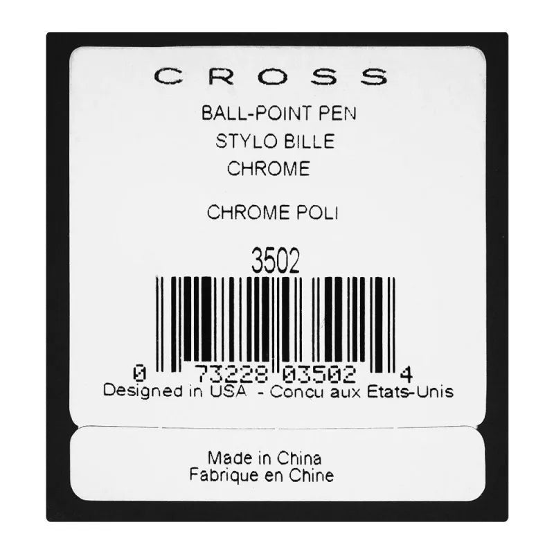 cross classic century lustrous chrome ballpoint pen, black medium tip, 3502 image4