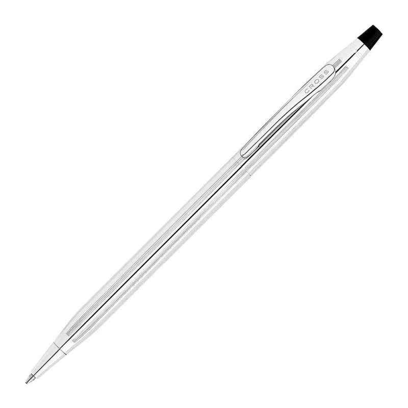 cross classic century lustrous chrome ballpoint pen, black medium tip, 3502 main image