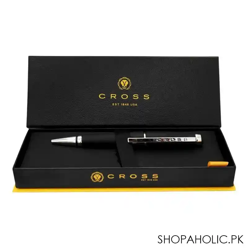 cross edge jet black gel rollerball pen, with black gel tip, at0555 2 image4