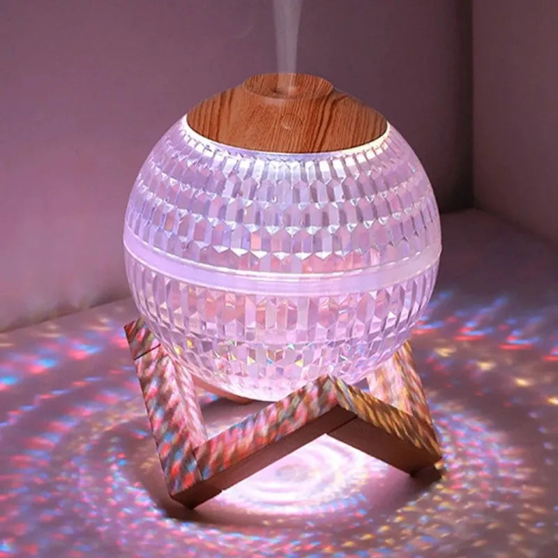 crystal ball air humidifier with colorful led light image2