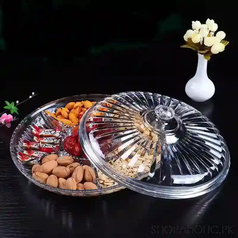 crystal dried fruit tray grid with cover main image